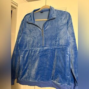 Blue Half-Zip Fleece Pullover